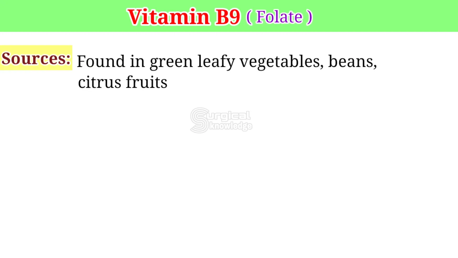 מקורות ויטמין B9